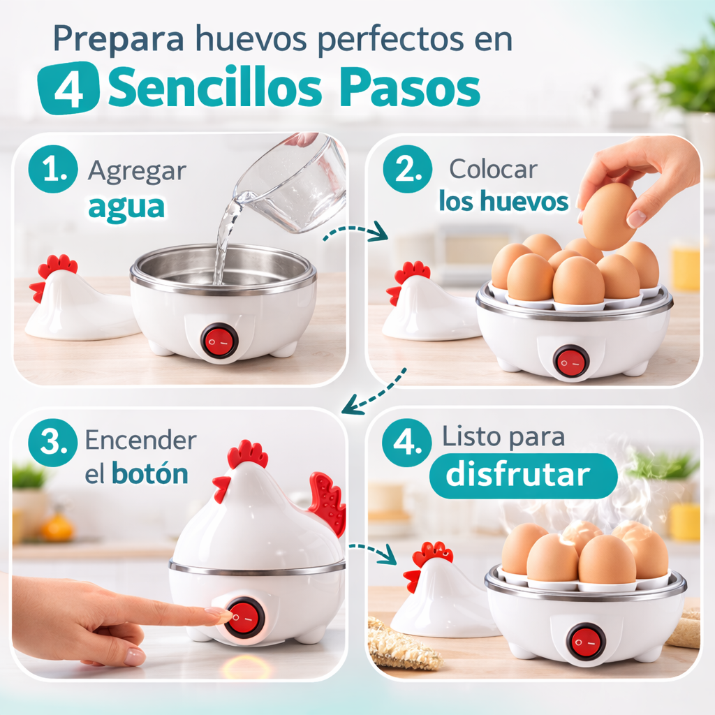 EasyEgg™ – Olla Eléctrica para Huevos