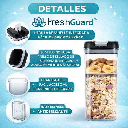 FreshGuard™ - Set 7 Contenedores Herméticos