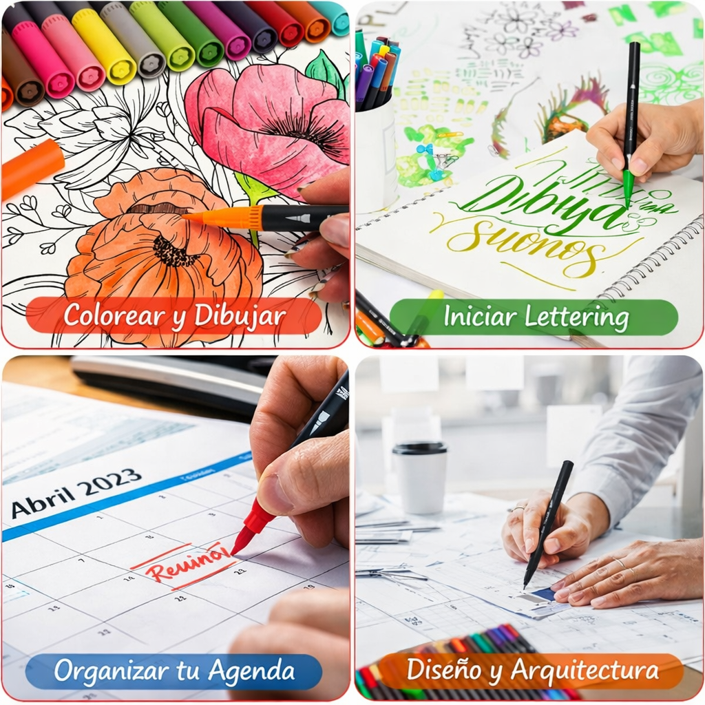 Prismora™ – Marcadores Artísticos Doble Punta 72/100 colores