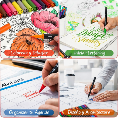 Prismora™ – Marcadores Artísticos Doble Punta 72/100 colores