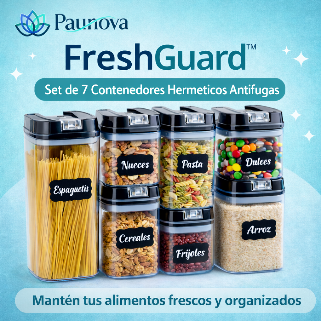 FreshGuard™ - Set 7 Contenedores Herméticos