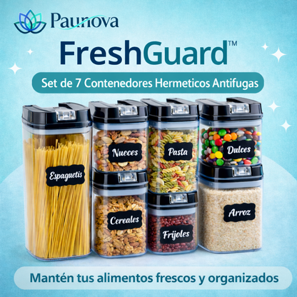 FreshGuard™ - Set 7 Contenedores Herméticos